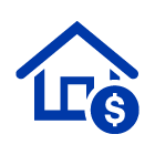 icon-house and Money Symbol