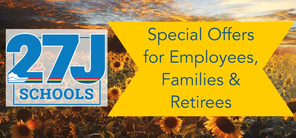 27J logo, sunflower background.