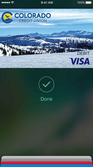 Iphone Apple pay done screen