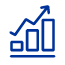 bar graph with increasing arrow.